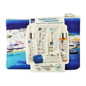 Intermed Promo Mykonos Complete sunscreen line with Hyaluronic Acid - Face Cream SPF50 30ml & Sunscreen cream SPF30 75ml & Aftersun 75ml & Tanning Oil 50ml & Mist 50ml & Νεσεσέρ