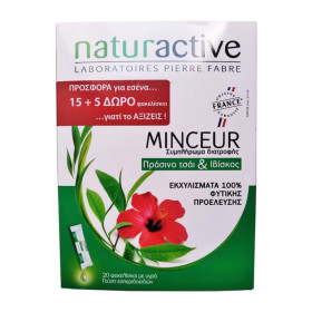 Naturactive Minceur Συμπλήρωμα Διατροφής με Πράσινο Τσάι & Ιβίσκο 20 Φακελάκια