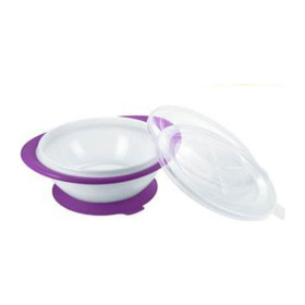 Nuk Easy Learning 6m+ Μπολ Φαγητού με Καπάκι σε Μωβ Χρώμα, 1 τεμάχιο 10.255.192