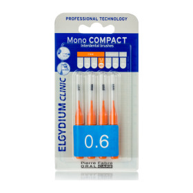 Elgydium Clinic Mono Compact Μεσοδόντιο Βουρτσάκι Πορτοκαλί 0.6mm 4τμχ