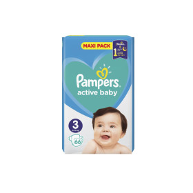 Pampers Active Baby No 3 (6-10kg) Maxi Pack 66τμχ