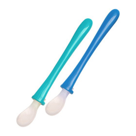 Mam Primamma Κουταλάκια Σιλικόνης Μπλε/Πράσινο 2τμχ, 6m+