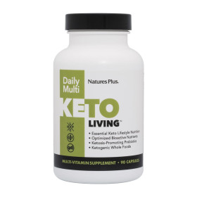 Nature's Plus KetoLiving Daily Multi-Vitamin Πολυβιταμίνη Ιδανική για Κετογονική Διατροφή 90 caps