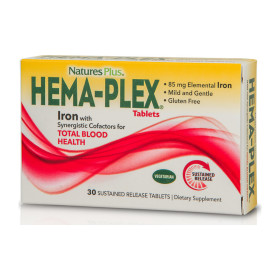 Nature's Plus Hema-Plex Συμπλήρωμα Διατροφής με Εξαιρετική Φόρμουλα για τη Βελτίωση της Ποιότητας του Αίματος 30caps