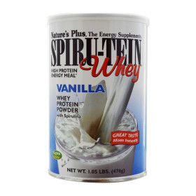 Nature's Plus Spiru-Tein Whey Vanilla 1.05lb Συμπλήρωμα Διατροφής, Φόρμουλα Πλήρους Πρωτεΐνης σε Γεύση Βανίλια 476gr