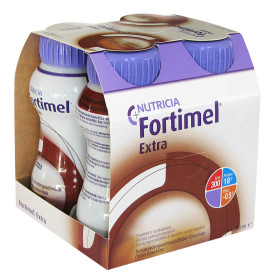 Nutricia Fortimel Extra Chocolate Υπερπρωτεϊνικό Ρόφημα με γεύση Σοκολάτα, 4x200ml