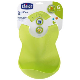 Chicco Τραχήλια για Ψίχουλα Easy Flex Bib 6Μ+ - Πράσινη 1τμχ
