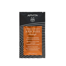 Apivita Express Beauty Hair Mask Orange Μάσκα Μαλλιών Λάμψης & Αναζωογόνησης Με Πορτοκάλι 20ml