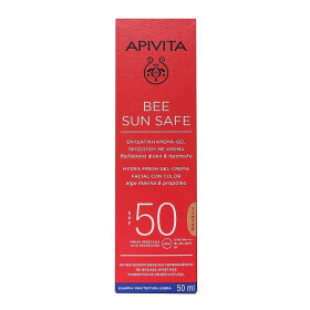 Preview 2 of Apivita Bee Sun Safe Hydra Tinted Gel-Cream Ενυδατική Κρέμα Προσώπου Ελαφριάς Υφής με Χρώμα SPF50 50ml