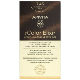 Apivita Color Elixir Βαφή Μαλλιών Ξανθό Χάλκινο Μελί 7.43