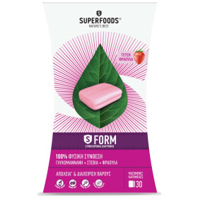 Superfoods SForm Συμπλήρωμα Διατροφής για Απώλεια & Διαχείριση Βάρους με Γεύση Φράουλα 30chewtabs