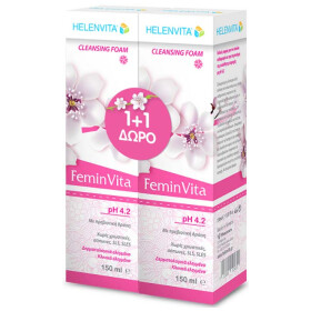 Helenvita Promo Feminvita Cleansing Foam Καθαρισμός Ευαίσθητης Περιοχής 2 × 150ml