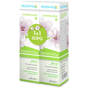 Helenvita Promo Feminvita Cleansing Liquid Καθαρισμός Ευαίσθητης Περιοχής 2 × 200ml