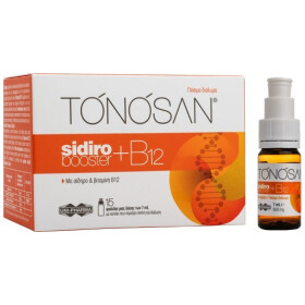 Tonosan Sidirobooster B12 Για Την Κάλυψη Των Καθημερινών Απαιτήσεων Σε Σίδηρο & Βιταμίνη Β12 15x7ml
