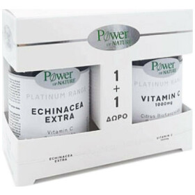 Power Health Set Platinum Range Συμπλήρωμα Διατροφής για την Πρόληψη της Γρίπης & του Κρυολογήματος Echinacea Extra 30caps & Platinum Range Vitamin C 1000mg 20tabs