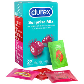 Durex Suprise Mix Collection Ποικιλία 22 Προφυλακτικών για Πολύχρωμη & Διασκεδαστική Αλλαγή 22τμχ