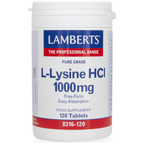 Lamberts L-Lysine HCL 1000mg Συμπλήρωμα Διατροφής με Λυσίνη 120tabs
