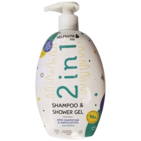 Helenvita Kids 2 in1 Shampoo & Shower Gel Ήπιο Σαμπουάν & Αφρόλουτρο Με Άρωμα Μήλο Ανανά Πορτοκάλι 500ml