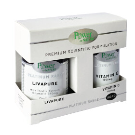 Power of Nature Promo Pack Platinum Range Livapure για Προστασία του Ήπατος, 30caps & Δώρο Βιταμίνη C 1000mg, 20caps