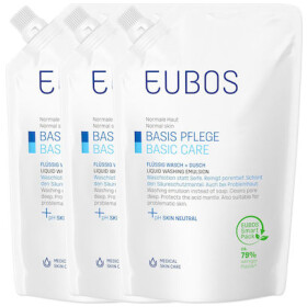 Eubos Normal Skin Basic Care Liquid Washing Emulsion Refill 3x400ml 
