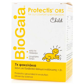 BioGaia ProTectis ORS Child Διάλυμα Ενυδάτωσης με Προβιοτικό & Ψευδάργυρο, με Ουδέτερη γεύση, 5.5 gr x 7 φακελίσκοι