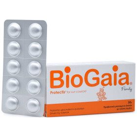 Cube BioGaia Protectis Family Chewable Προβιοτικά για Ενήλικες και Παιδιά 30 μασώμενες ταμπλέτες Λεμόνι