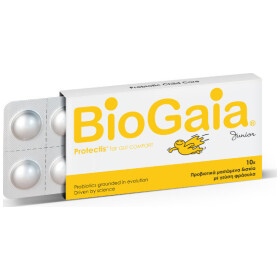 BioGaia ProTectis Junior Chewable Προβιοτικά για Παιδιά 10 μασώμενες ταμπλέτες Φράουλα