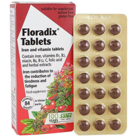 Power Health Salus Floradix Tablets Συμπλήρωμα Διατροφής που Καταπολεμά την Έλλειψη Σίδηρου και Προσφέρει Φυσική Τόνωση 84tabs
