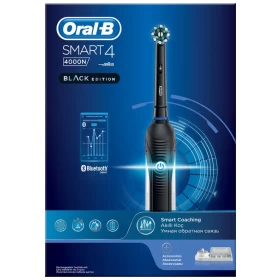 Oral-B Smart 4 4000 Ηλεκτρική Οδοντόβουρτσα με Χρονομετρητή και Αισθητήρα Πίεσης Black Edition