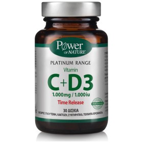 Power Of Nature Platinum Range Vitamin C+D3 1000mg 30tabs