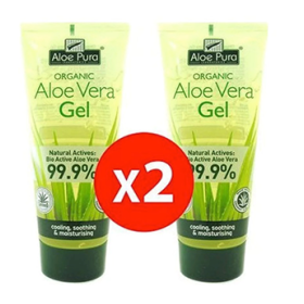Optima Organic Aloe Vera Gel -50% Στο 2ο προϊόν, 2x 200ml