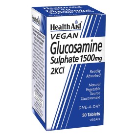 Health Aid GLUCOSAMINE Sulphate,Γλυκοζαμίνη 1500mg,Βοηθάει στην αναδόμηση του αρθρικού χόνδρου 30 ταμπλέτες βραδείας αποδέσμευσης