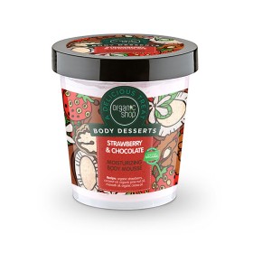 Organic Shop by Natura Siberica Body Desserts Strawberry & Chocolate Φράουλα & Σοκολάτα Ενυδατική Μους Σώματος 450ml