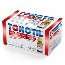Tonotil Plus Συμπλήρωμα Διατροφής με 4 Αμινοξέα B12 & Καρνιτίνη 15 Φιαλίδια x 10ml