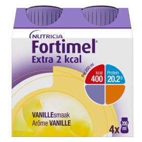 Nutricia Fortimel Extra 2 Kcal Πόσιμο Θρεπτικό Συμπλήρωμα Υψηλής Ενέργειας Με Γεύση Βανίλια 4x200ml.