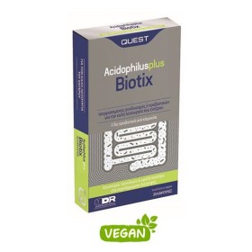 Quest Biotix Acidophilus Plus Συμπλήρωμα Διατροφής για την Καλή Λειτουργία του Εντέρου 30 Κάψουλες