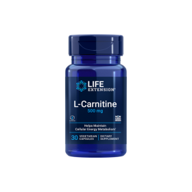 Life Extension L-Carnitine 500mg Συμπλήρωμα Διατροφής για Ενίσχυση του Κυτταρικού Μεταβολισμού (30 κάψουλες)