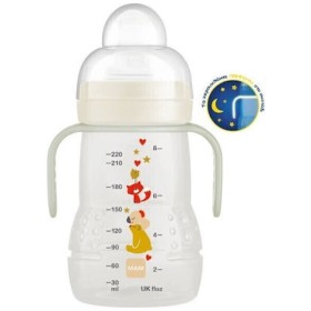 Mam Trainer+ Night Εκπαιδευτικό Μπιμπερό Πλαστικό με Λαβές Λευκό 4m+ 220ml 451U