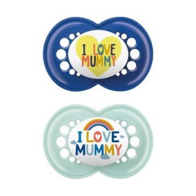 MAM - Ι Love Mummy & Daddy Πιπίλα Σιλικόνης 16m+ Boy (265SB2) | 2τμχ
