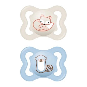 Mam Air Ορθοδοντική Πιπίλα από Καουτσούκ 2-6m, 2τεμ - Μπεζ-Γαλαζιο