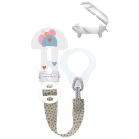 Mam Κορδέλα Πιπίλας Twist Clip & Cover Snail Grey 1τμχ