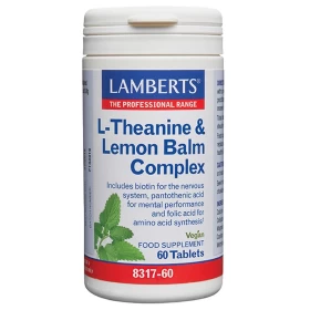 Lamberts L-Theanine & Lemon Balm Complex για Πνευματική Διαύγεια & Αντιμετώπιση του Άγχους 60tabs