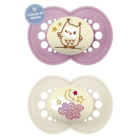 Mam Ορθοδοντικές Πιπίλες Σιλικόνης Νυκτός Original για 6-16 μηνών 2τμχ