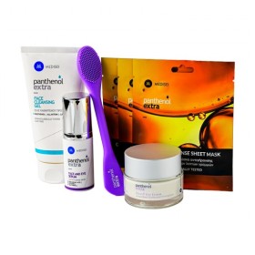 Panthenol Extra PROMO PACK Limited Edition Moments Gel Καθαρισμού Προσώπου 150ml, Υφασμάτινη Μάσκα Αντιγήρανσης 3τμχ, Αντιρυτιδικός Ορός Προσώπου 30ml, Αντιρυτιδική Κρέμα Προσώπου 50ml & Βούρ – φωτογραφία 2