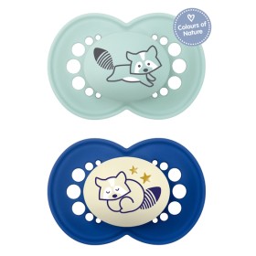 Mam Σετ Πιπίλες Day & Night Συλλογή Forest 16+ Μηνών Γαλάζιο - Μπλε, 2 τμχ