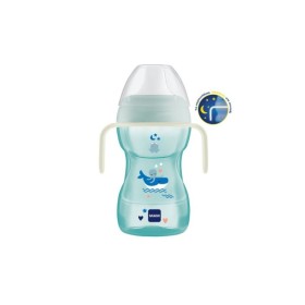 MAM Ποτηράκι Fun to Drink Cup Night Ποτηράκι Μετάβασης στο Κανονικό Ποτήρι 8+ μηνών Χρώμα Μπλέ 270ml