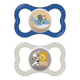 MAM Πιπίλα Air Σιλικόνης 16m+ Γκρι - Μπλε 2τμχ