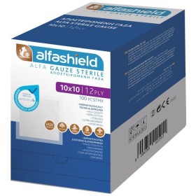 Alfashield Αποστειρωμένες Γάζες 12ply 10x10cm 100τμχ