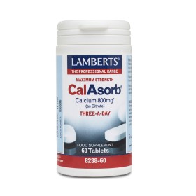 Lamberts CalAsorb Calcium 800mg Plus Vitamin D3 60tabs