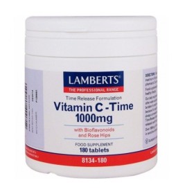 Lamberts Vit C-TIME 1000mg Συμπλήρωμα με Βιταμίνη C για το Ανοσοποιητικό T/R 180 Ταμπλέτες